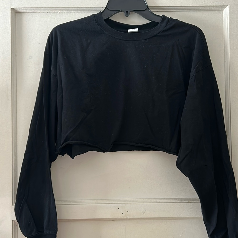 aritzia cropped long sleeve tee
